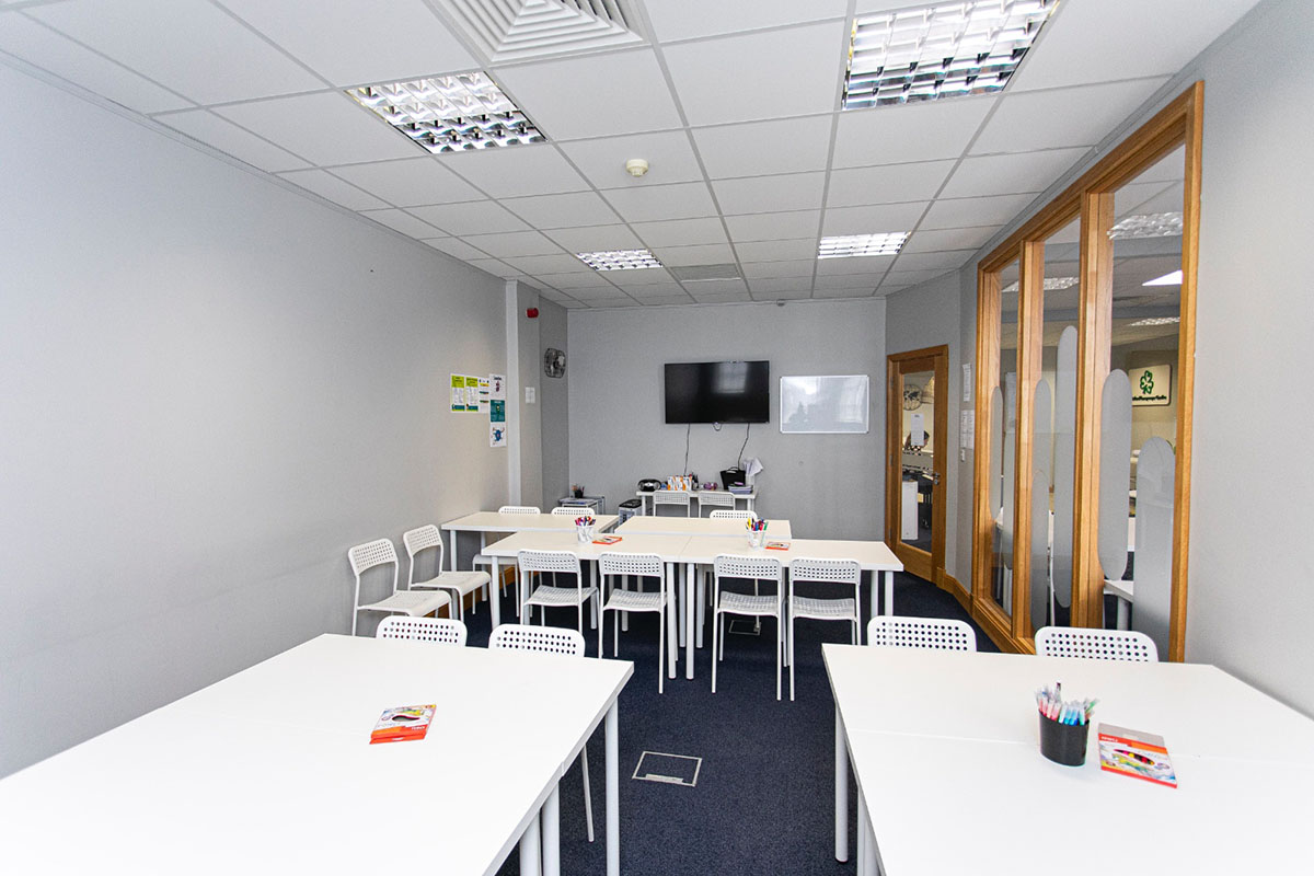 English learning classroom in Athlone campus, Ireland