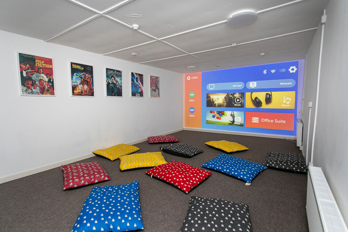 English learning activity room with projector in Mullingar